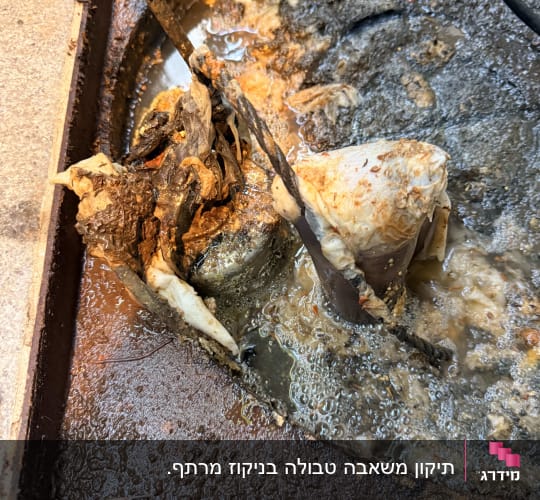 ניקוי ביוב עם כלים מקצועיים וחומרים מזהמים